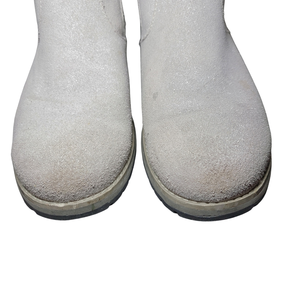 EMU Australia Womens Beach Mini Boots Dove Grey Suede Merino Wool Lining Size 8 - Picture 7 of 15